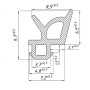 Уплотнитель для профиля REHAU (002) (стеклопакет), белый, "ELEMENTIS", ТЭП