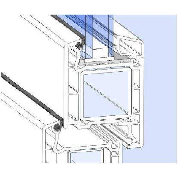 Уплотнитель для рамы и стеклопакета VEKA, черный