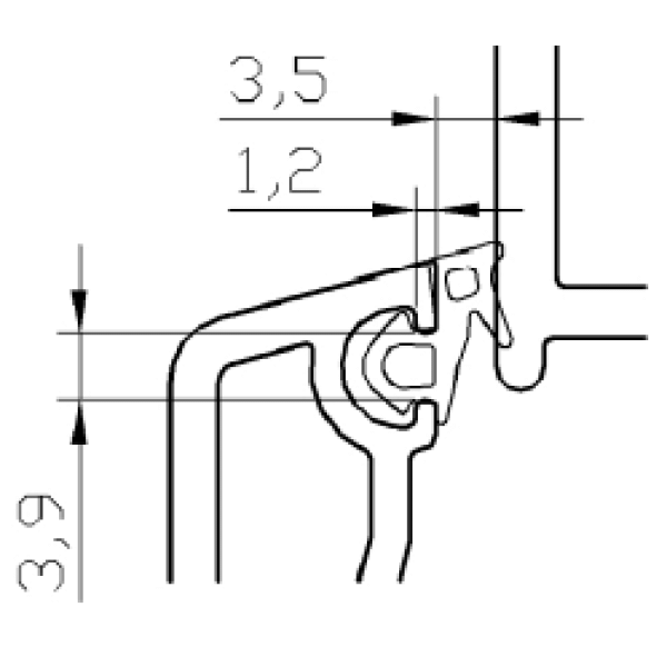Уплотнитель для рамы и стеклопакета VEKA, черный-1