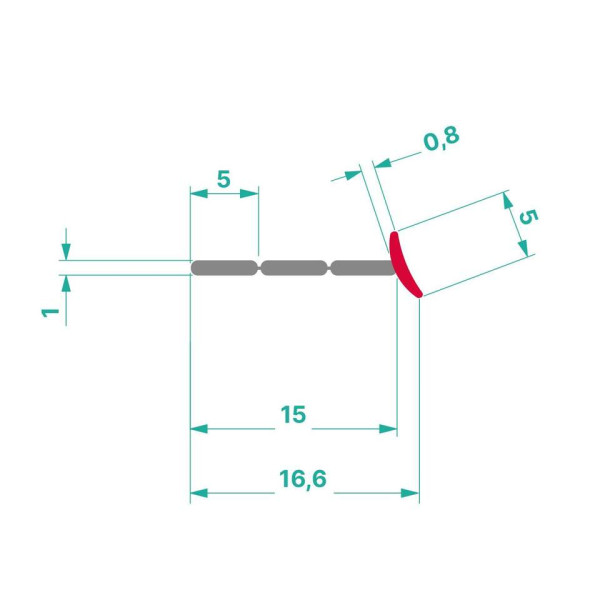 Уплотнитель для столешниц Clear Line 5 метров, черный-1