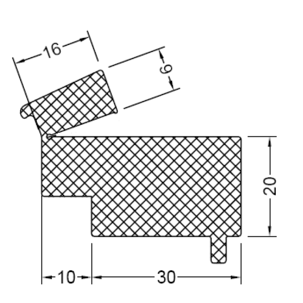 Уплотнитель на профиль-порог, EPDM, черный-5