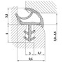 Уплотнитель контурный для межкомнатных дверей DEVENTER, ТЭП, белый RAL 9016