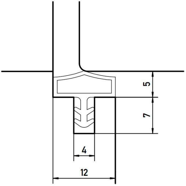 Уплотнитель контурный для межкомнатных дверей DEVENTER, ТПЕ, белый-2