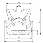 Уплотнитель контурный для межкомнатных дверей DEVENTER, для сухого остекления, ПВХ, бесцветный