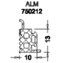 Уплотнитель ригеля внутренний ALUMARK 12мм EPDM 150м черный