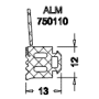 Уплотнитель стойки внутренний ALUMARK 10мм EPDM 100м черный