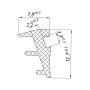 Уплотнитель заполнения для монтажа створок в фасад ELEMENTIS ТЭП аналог ТПУ-004