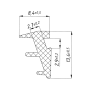 Уплотнитель заполнения для монтажа створок в фасад ELEMENTIS  ТПУ-004.1