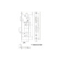Замок Elementis с фалевой защелкой 9245/PZ/F16/45/92/8