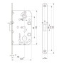 Замок магнитный MAXBAR с ответной планкой, 50x85x18, PZ, универсальный, хром матовый