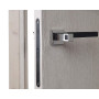 Замок магнитный WC 50x8x96x6 штульп овал 18 мм, черный крашенный с ответной планкой W7 и винтами