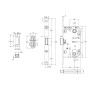 Замок магнитный WC 50x8x96x6 штульп овал 18 мм, никель полированный с ответной планкой W7 и винтами
