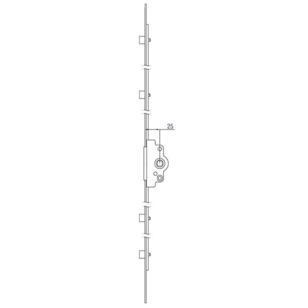 Запор осн.поворотный сред. D25 2000-2200 (4 цапфы)-4