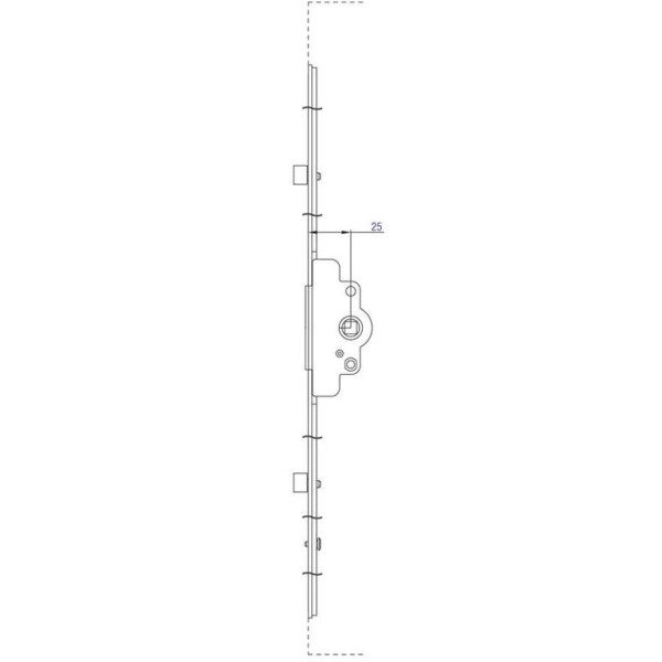Запор осн.пов-отк. средний D 25 450-700-5