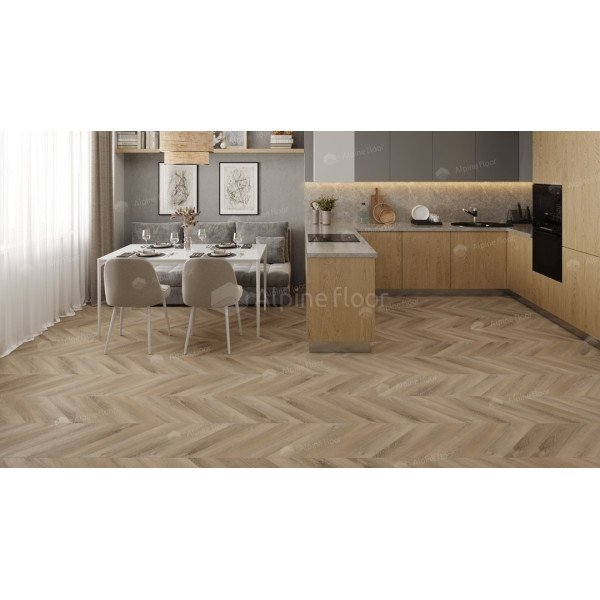 Кварц виниловый ламинат Alpine Floor Chevron Дуб Синистра ECO 20-6-1