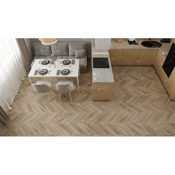 SPC ламинат Alpine Floor Chevron Дуб Синистра ECO 18-6-2