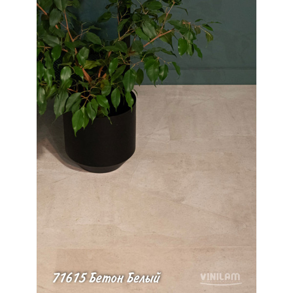 SPC ламинат Vinilam Ceramo Stone Бетон Белый 71615-2