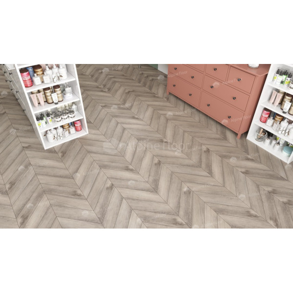 Кварц виниловый ламинат Alpine Floor Chevron Дуб Исида ECO 20-8-2