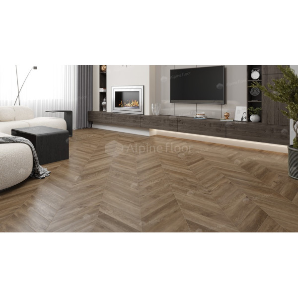 Кварц виниловый ламинат Alpine Floor Chevron Макадамия ECO 20-5-3