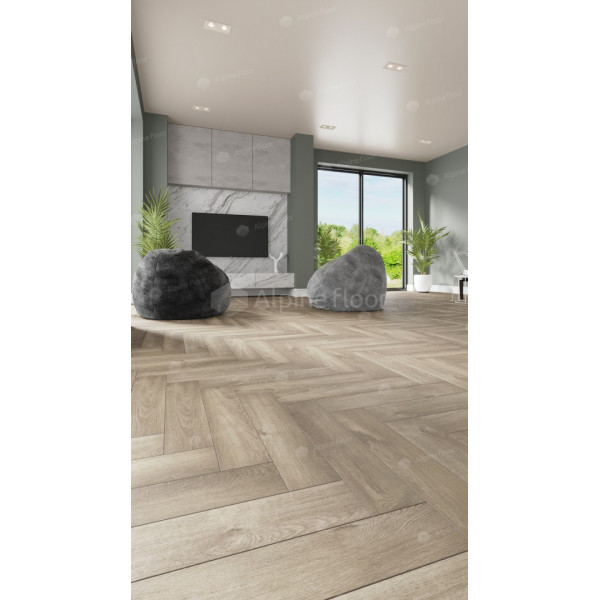 ПВХ плитка Alpine Floor Parquet LVT Дуб Натуральный Отбеленный ECO 16-5-4